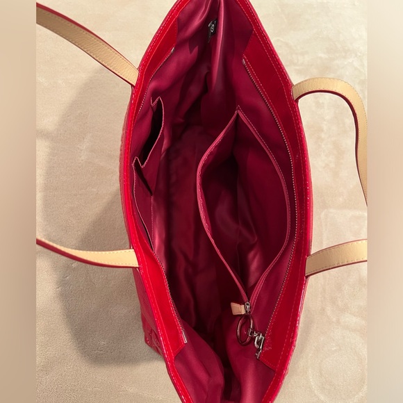 Coach Poppy Cherry Red Tote - Picture 6 of 14